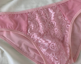 Mens thong pink Mesh| Feminine Transparent Panties for Him Gift |Sheer Briefs| Size XS-XXXL| crossdresser lingerie| Sexy Underwear