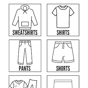 Clothing Labels for Dresser Drawers, Baby, Kids, Closet Storage, Organization, Printable Editable, Digital Download