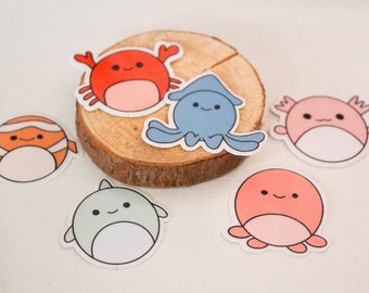 Squishmallow Inspired Sticker Set