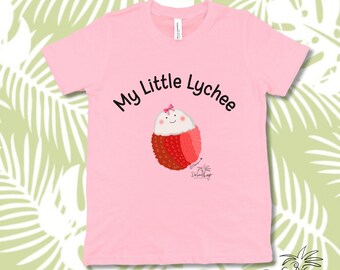 My Little Lychee, Hawaii style sayings on Bella Canvas Toddler Girl Short Sleeve Tee