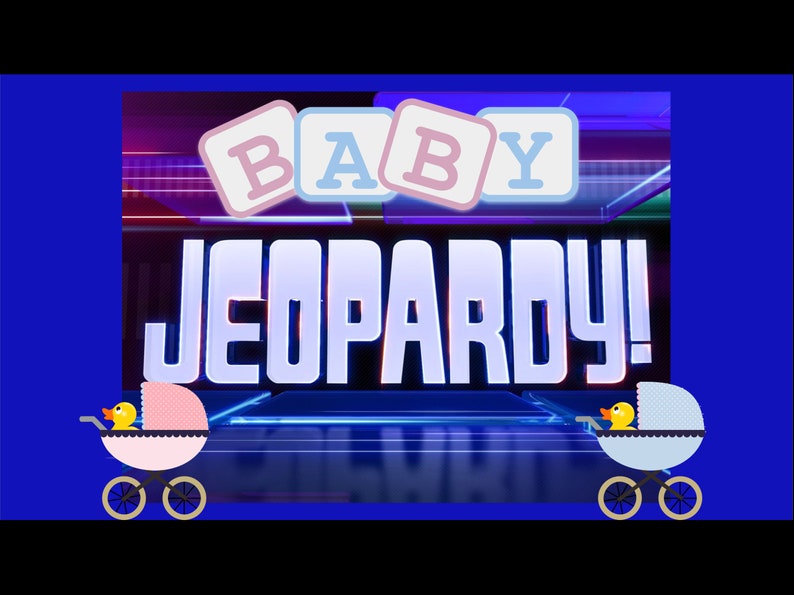 Virtual Baby Shower Game with Cartoon questions image 1