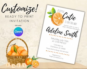Inbjudan till babyshowern "Lilla sötnosen på väg", könsneutral inbjudan, könsneutral babyshower - utskrivbar