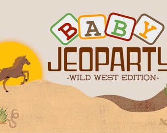 Wild West Virtual Baby Shower Game