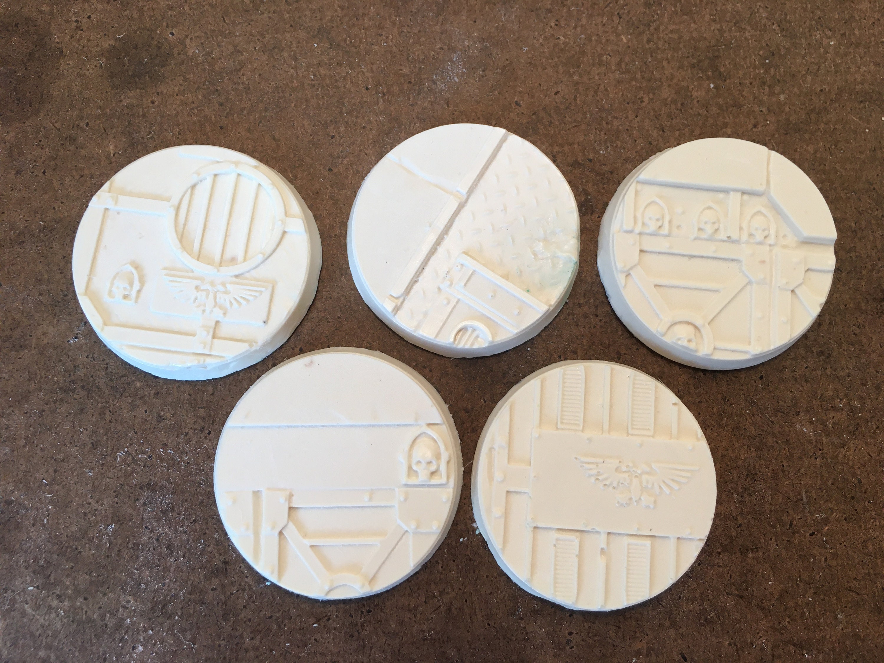 Warhammer 40000 40K Resin Ruins 40mm Round Bases 2 Etsy
