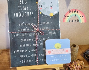 Kids Positive Pack - A4 Wall Print & Set Of Kids Cards Of Encouragement