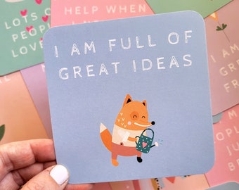 Kids Affirmation Cards, Kids Encouragement Cards, Set of Positive Affirmation Kids Cards - Perfect Gift for Kids, Made in Ireland