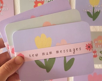 New Mum Messages, Affirmations for Mothers, Postpartum Cards, New Baby Gift For Mum, Sweary Rude Affirmations