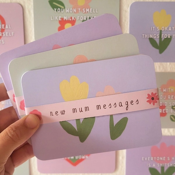 New Mum Messages, Affirmations for Mothers, Postpartum Cards, New Baby Gift For Mum, Sweary Rude Affirmations