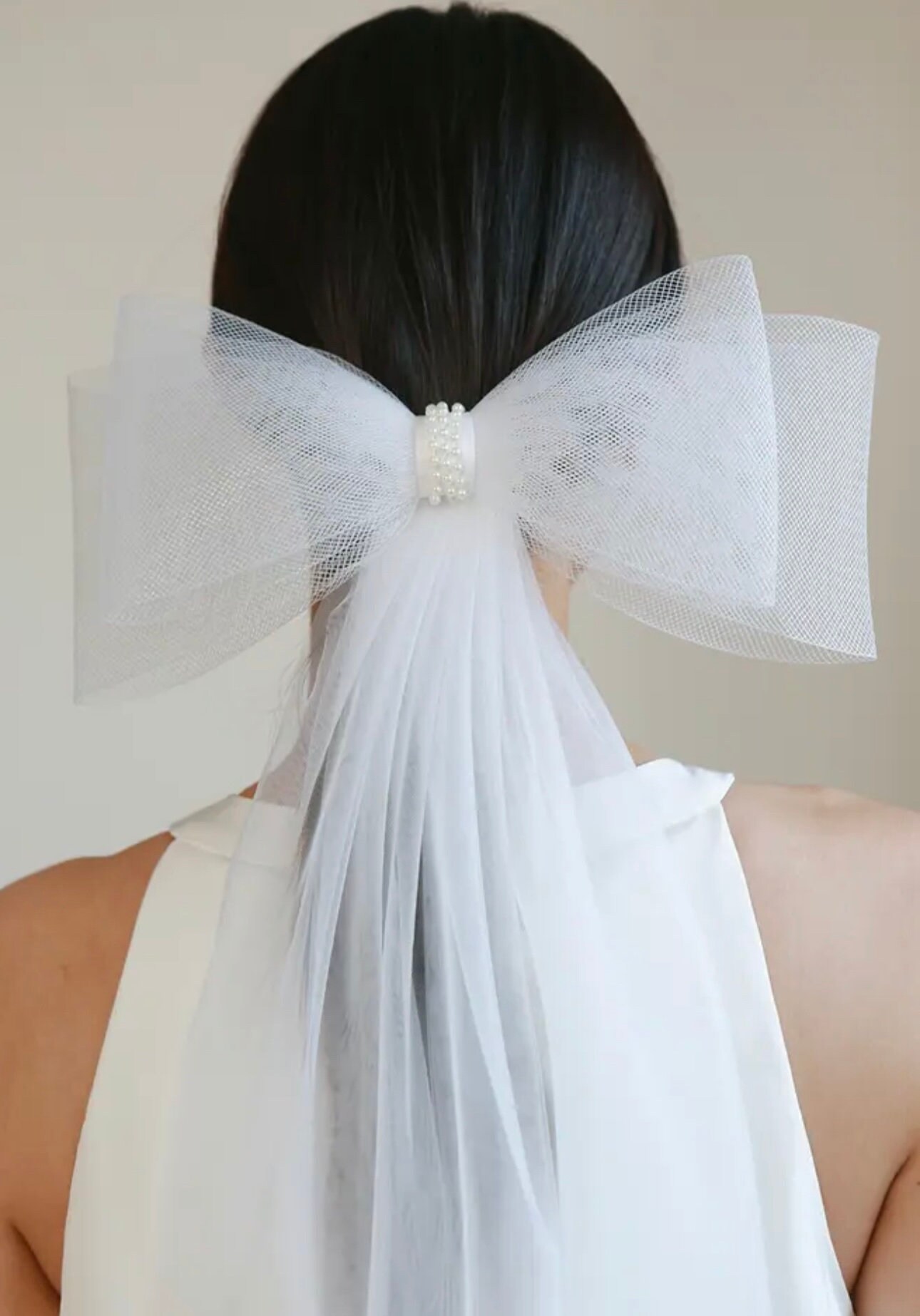 Penelope Pearl Bow Made to Order (Ships in 2-4 weeks) / Ivory