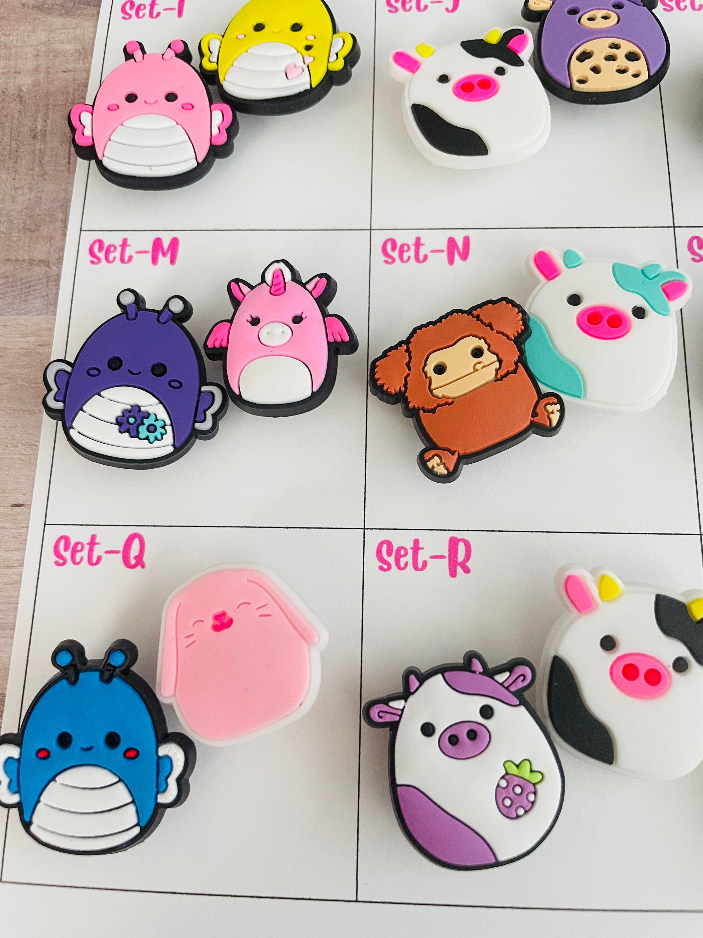 Squishmallow Show Charms Set, Squishmallow Jibbitz Set, Squishmallow