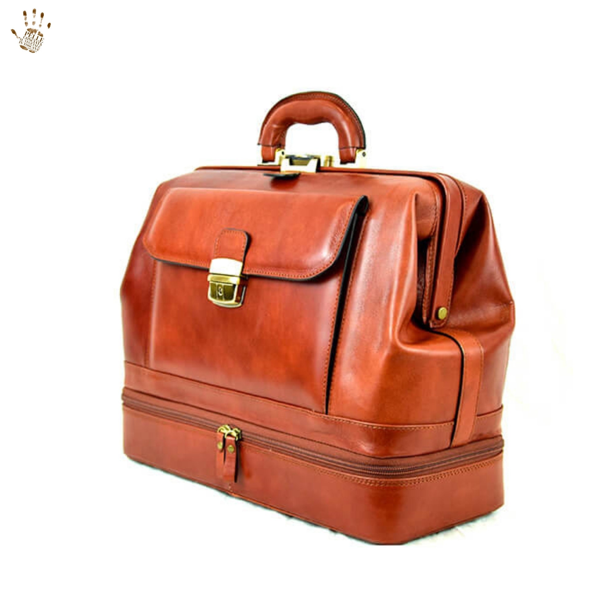 Leather Doctor Bag Large Leather Medical Bag Brown Leather Etsy UK