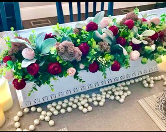 Artificial Floral Arrangement Planter Box
