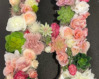 19” floral monogram
