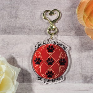 Ladybug with Pawprint Spots Keychain