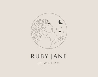 Elegant Logo Design, Small Business Logo, Premade logo, Beauty Logo, Goddess, Hand drawn Logo, Wellness Logo, Boutique Logo, Modern Logo