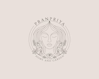 Elegant Logo Design, Premade Small Business Logo, Goddess logo, Beauty Logo, Hand drawn Logo, Wellness Logo, Boutique Logo, Modern Logo