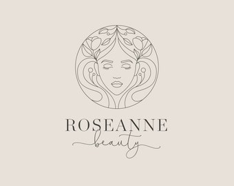 Elegant Logo Design, Premade Small Business Logo, Goddess logo, Beauty Logo, Custom Logo, Hand drawn Logo, Wellness Logo, Modern Logo