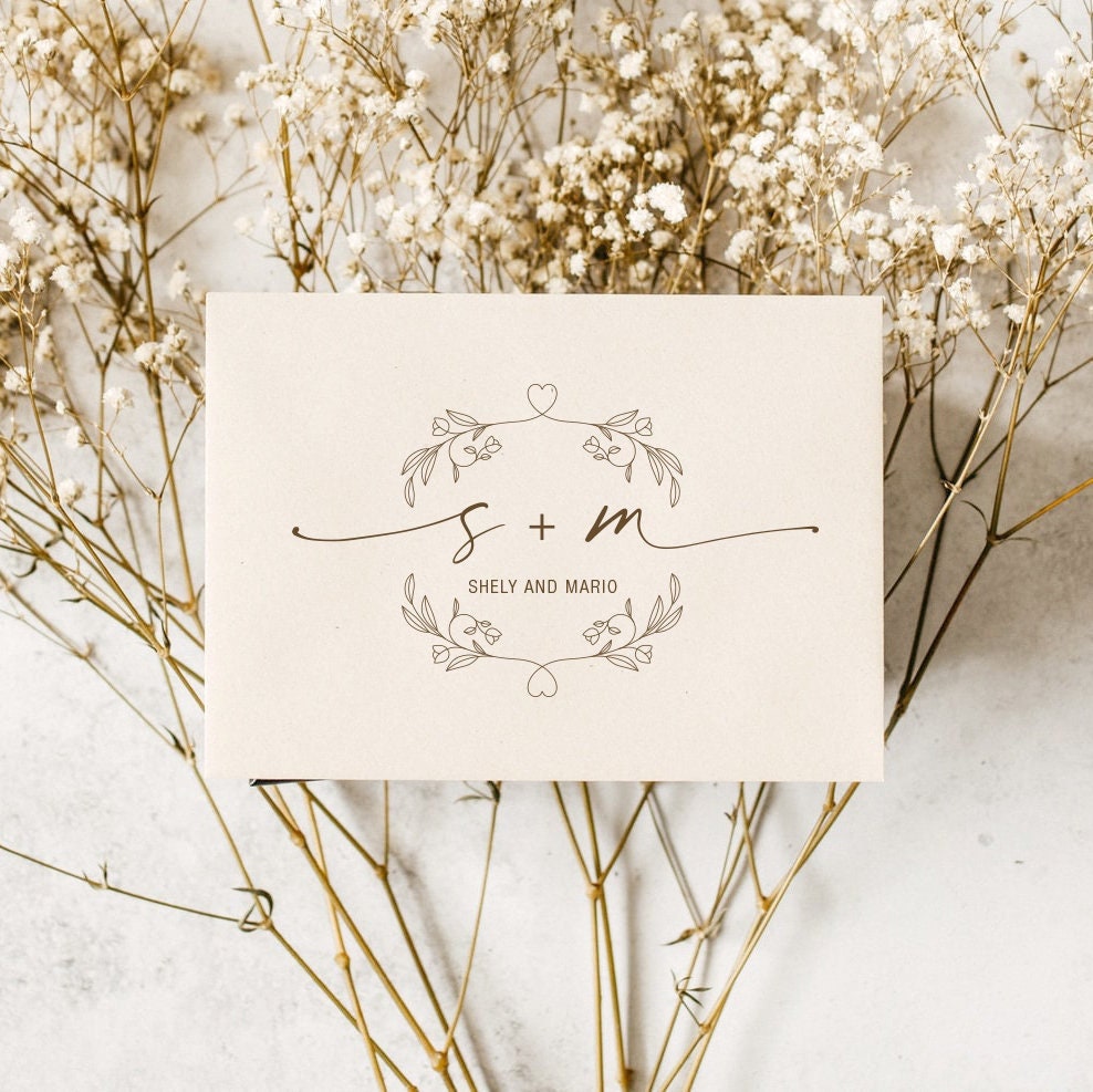 Elegant Wedding Monogram Premade Wedding Logo Design Wedding - Etsy