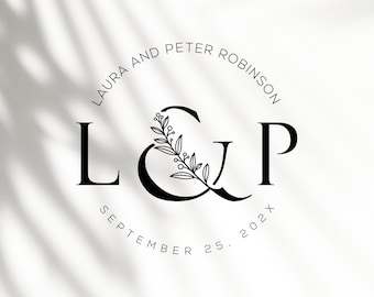 Elegant Wedding Monogram, Modern Wedding Logo, Premade Wedding Monogram, Wedding Invitation, Initials Wedding, Couple Logo, Wedding Design