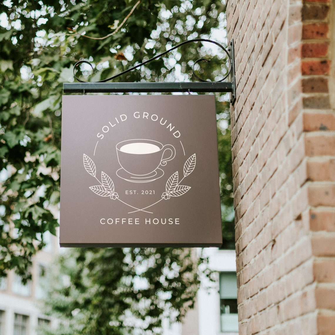 Premade Coffee Shop Logo Premade Business Card Design Coffee Etsy