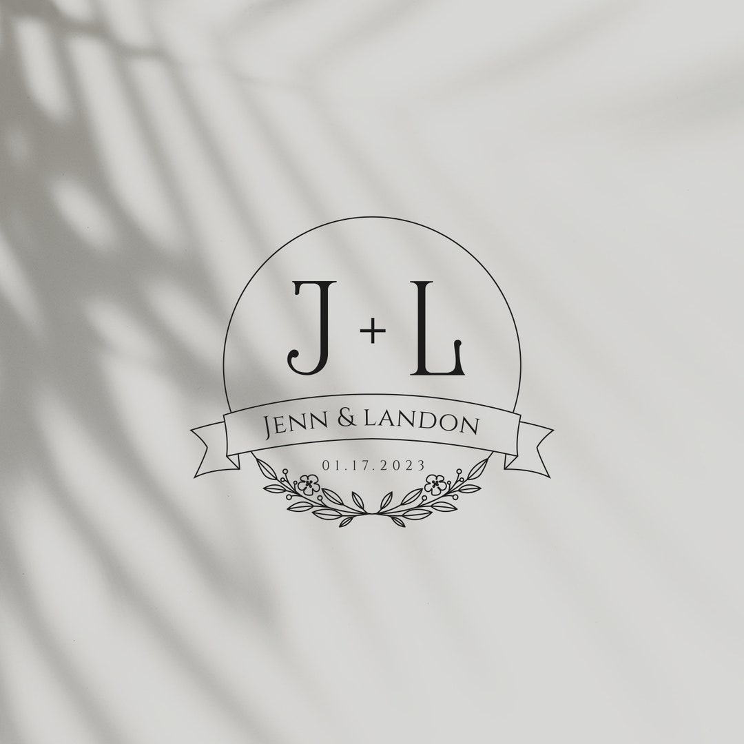 Elegant Wedding Logo, Premade Wedding Monogram, Couple Logo, Monogram ...