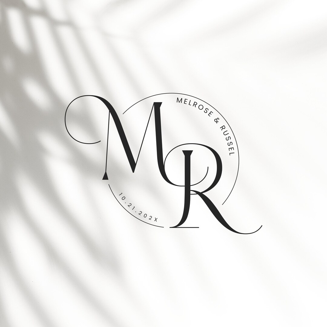Elegant Modern Wedding Monogram Premade Wedding Logo Design - Etsy