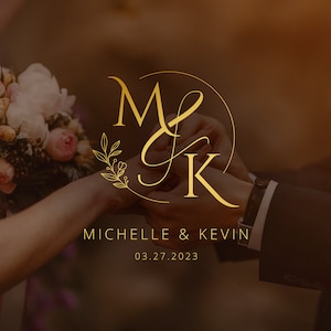 Monogramme de mariage élégant, création de logo de mariage préfabriqué, faire-part de mariage, logo de couple, monogramme, conception de mariage, logo « Save the date »