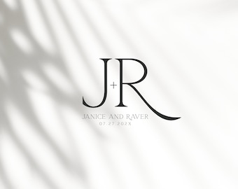 Elegant Modern Wedding Monogram, Premade Wedding Logo Design, Couple Logo, Initials Monogram, Wedding Design, Save The Date, Premade Design