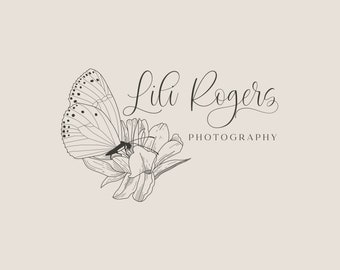 Stylish Premade Butterfly Logo, Minimal Clean Design, Instant Branding, Modern Branding, Minimal Clean Lineart, Modern Logo Design