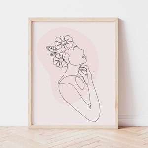 Printable Wall Art Boho Line Art, Printable Wallart, Wall Art, Livingroom, Kitchen, Picture Frame Display, Line Drawing, Minimalist Design