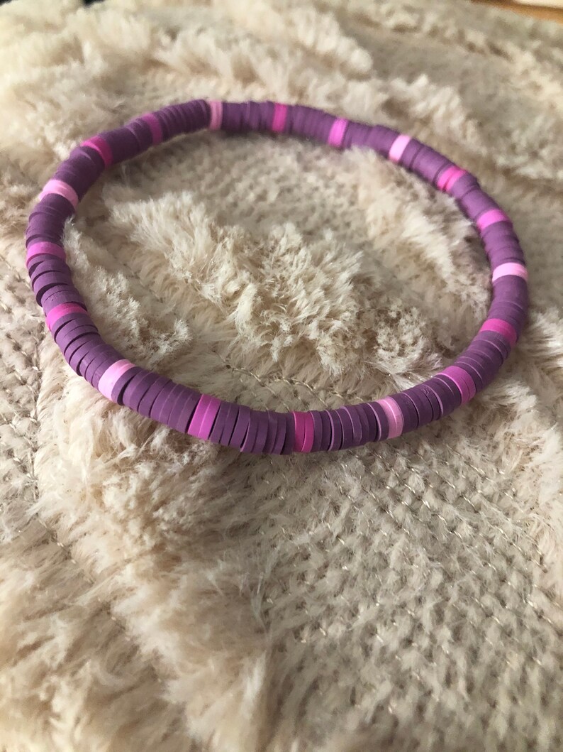 Purple and Pink Anklet