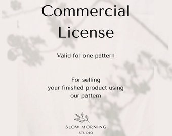 Commercial License for 1 pattern listing