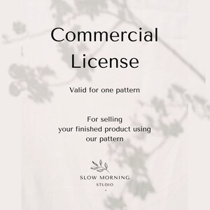 Commercial License for 1 pattern listing