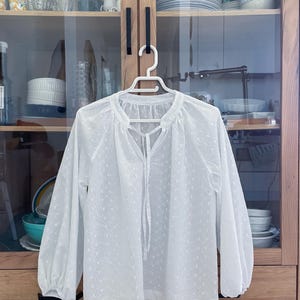 Digitalt sömnadsmönster för kvinnor, mönster för överdimensionerad blus, boho blusmönster, vardagsskjorta, gör-det-själv boho skjorta, linneskjorta bild 6