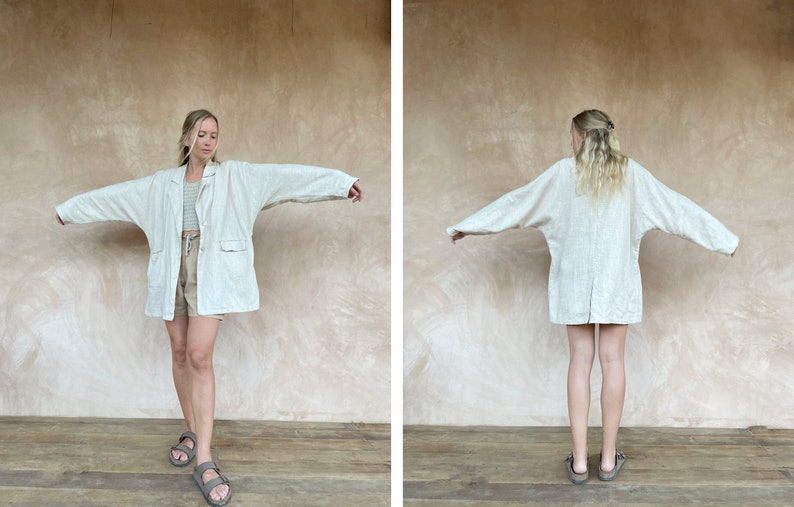 Sewing pattern for women, Blazer sewing pattern, Coat sewing pattern, Oversized jacket sewing pattern, Digital sewing pattern Boho sewing image 2
