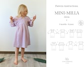 Digital sewing pattern, Digital sewing patterns for kids, dress sewing pattern PDF, kids sewing pattern, kids dress sewing pattern