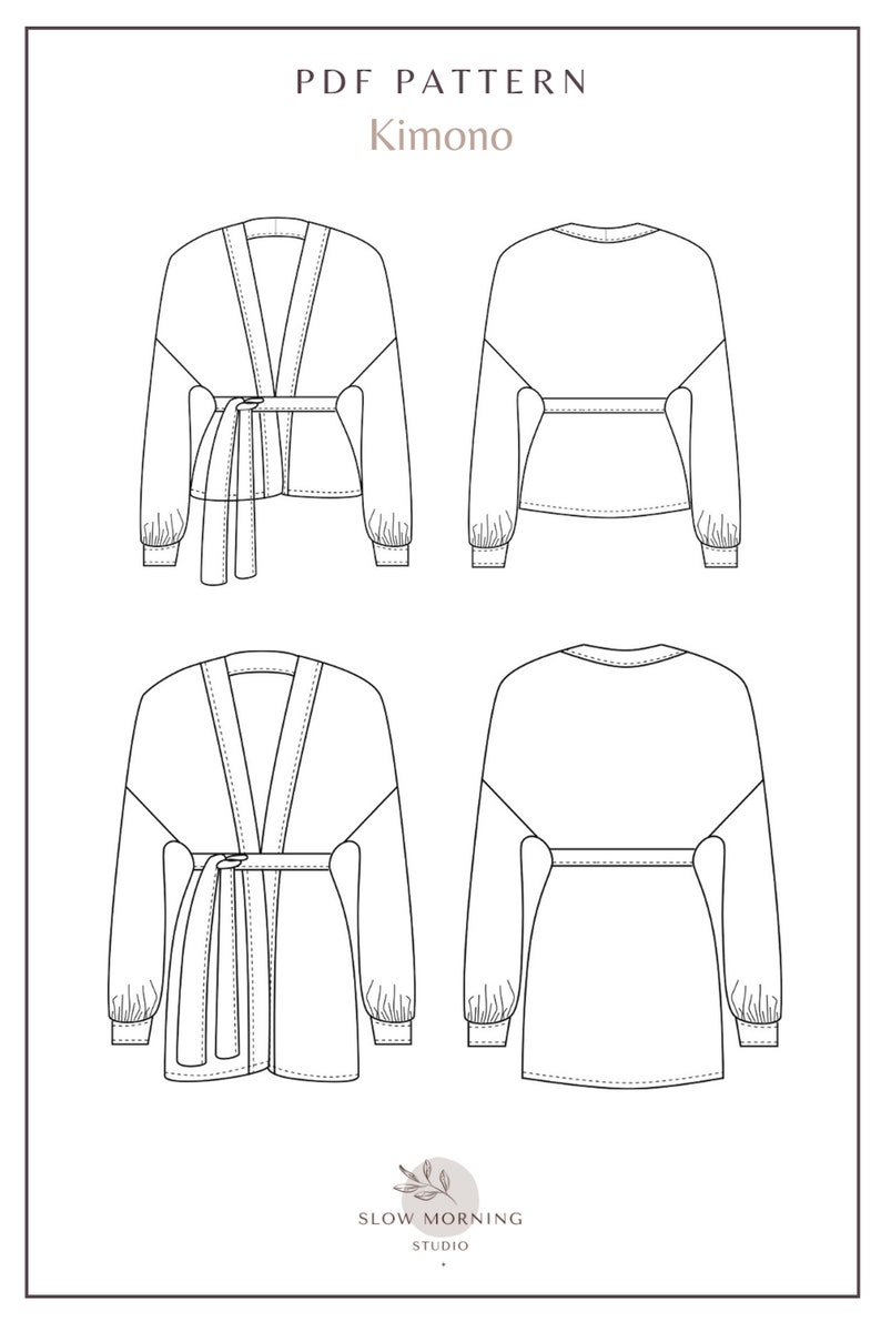 Patrones de costura para mujer, Patrones de costura, Patrón de kimono, Patrón de costura en PDF, Patrón de costura en PDF, Patrón de vestido, Patrón de vestido de lino imagen 2