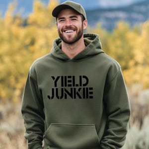 Yield Junkie Shirt, Harvest Shirt, Sweatshirt, Hoodie, Farming, Harvesting, Harvest Yield, Food Productions, Farm Shirt, Farm Gift,