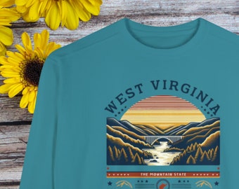 Retro West Virginia Sweatshirt, West Virginia Crewneck, Cute West Virginia, State of West Virginia, West Virginia Gift, West Virginia Hoodie