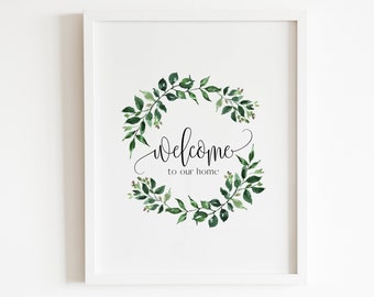 Welcome Home Print | Welcome Wall Art | Welcome Home Print