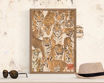 Druckbares, digitaler Download 2022 Tiger Poster