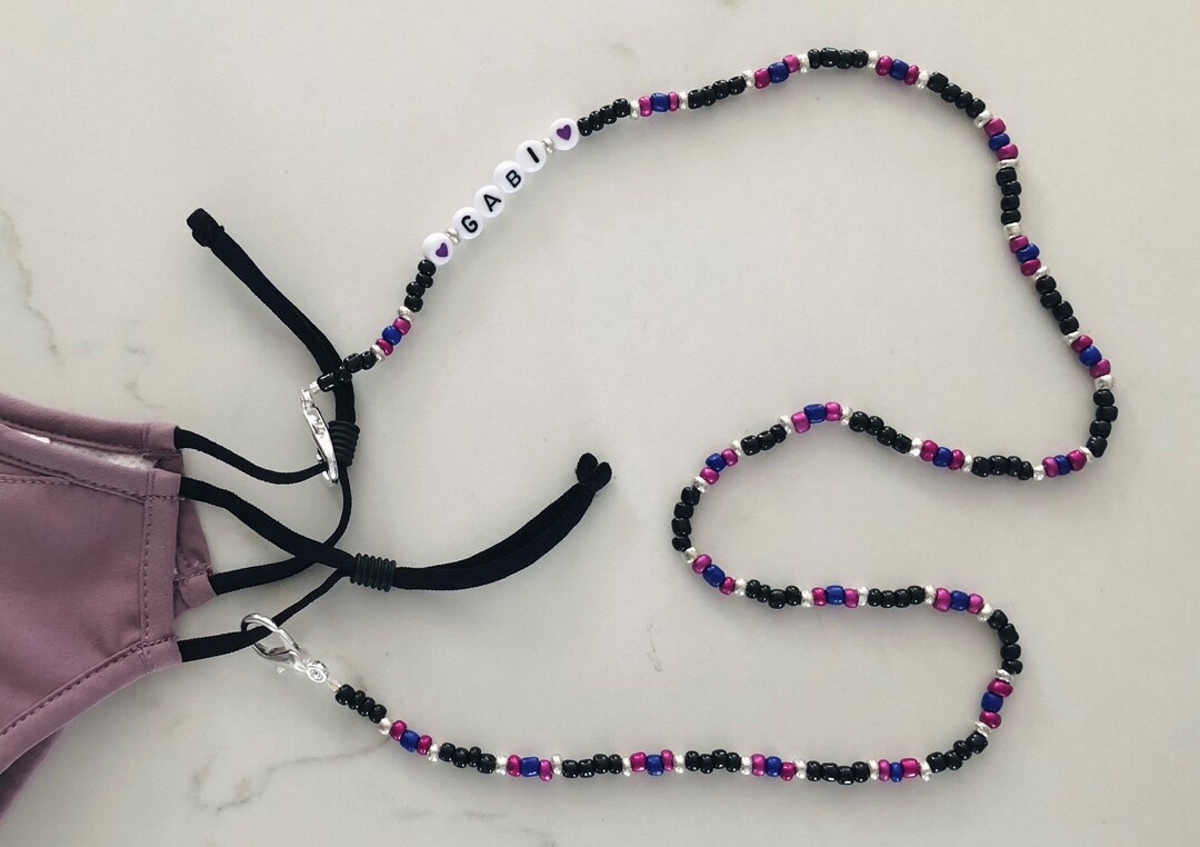Personalized Face Mask Chain, Back to School Mask Holder, Kids Gift