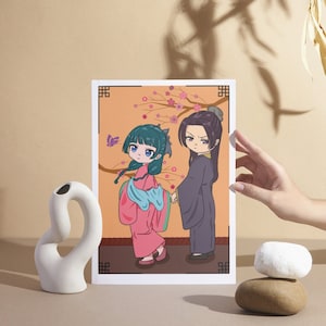 The Apothecary Diaries Art Print/ Maomao & Jinshi chibi anime Valentines Present