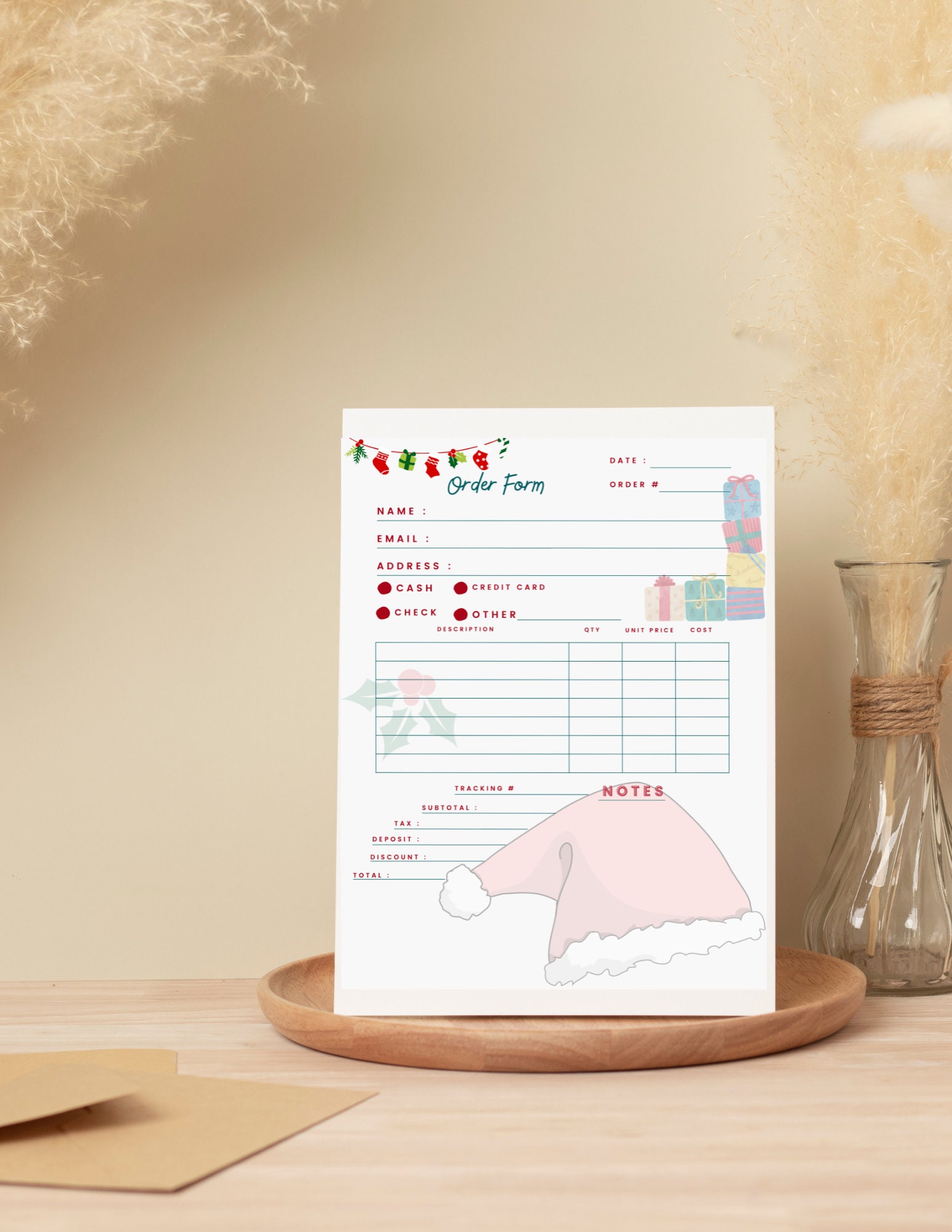 Template/ Order Form/ Printable/ Business/ Instant Download/ Small ...