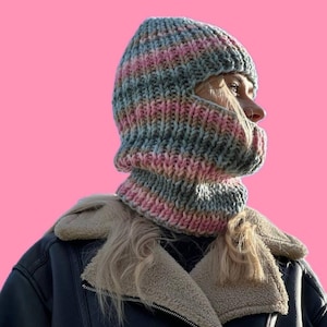 Women’s Knit Balaclava in beautiful colors, face mask, winter hats, knit face mask, knit balaclava, handmade hats, beanie hat, ski mask