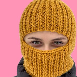 balaclava Knit Adult Womens caps winter hat snowbord hat ski mask handmade knitted