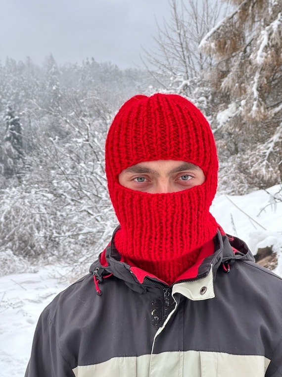 YAMEE Balaclava Tricotée 3 Trous - Cagoule Hiver Chaud Bonnet Homme Femme