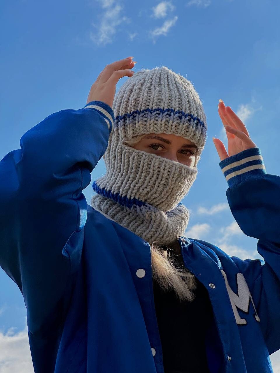Women's Knit Balaclava, Face Mask, Winter Hats, Knit Face