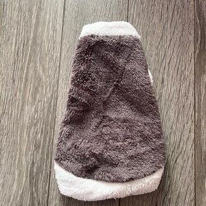 Manteau en peluche et sherpa pour sphynx/petits animaux de compagnie Charcoal