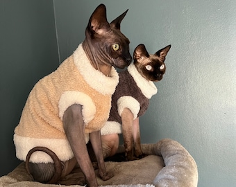 Teddy and sherpa Coat for Sphynx/Small Pets
